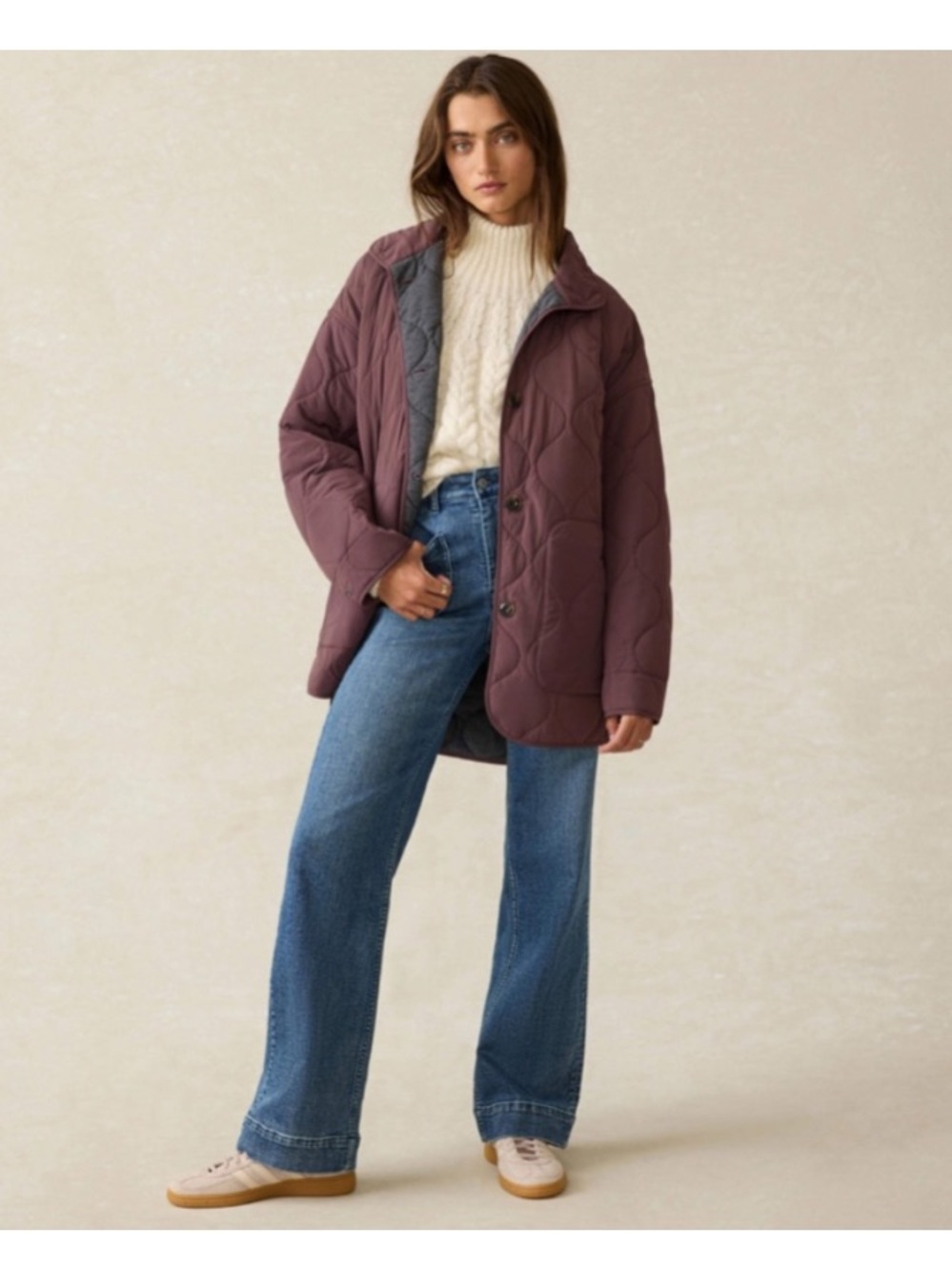 Faherty Horizon Series Quilted Jacket Outdoor Medium Huckleberry